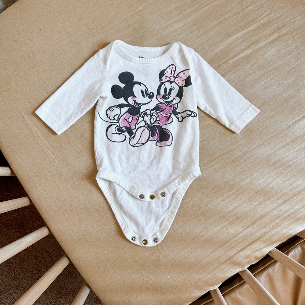 Disney Minnie and Mickey newborn onesie